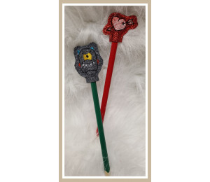 Stickdatei - ITH Stifteaufsatz Monster